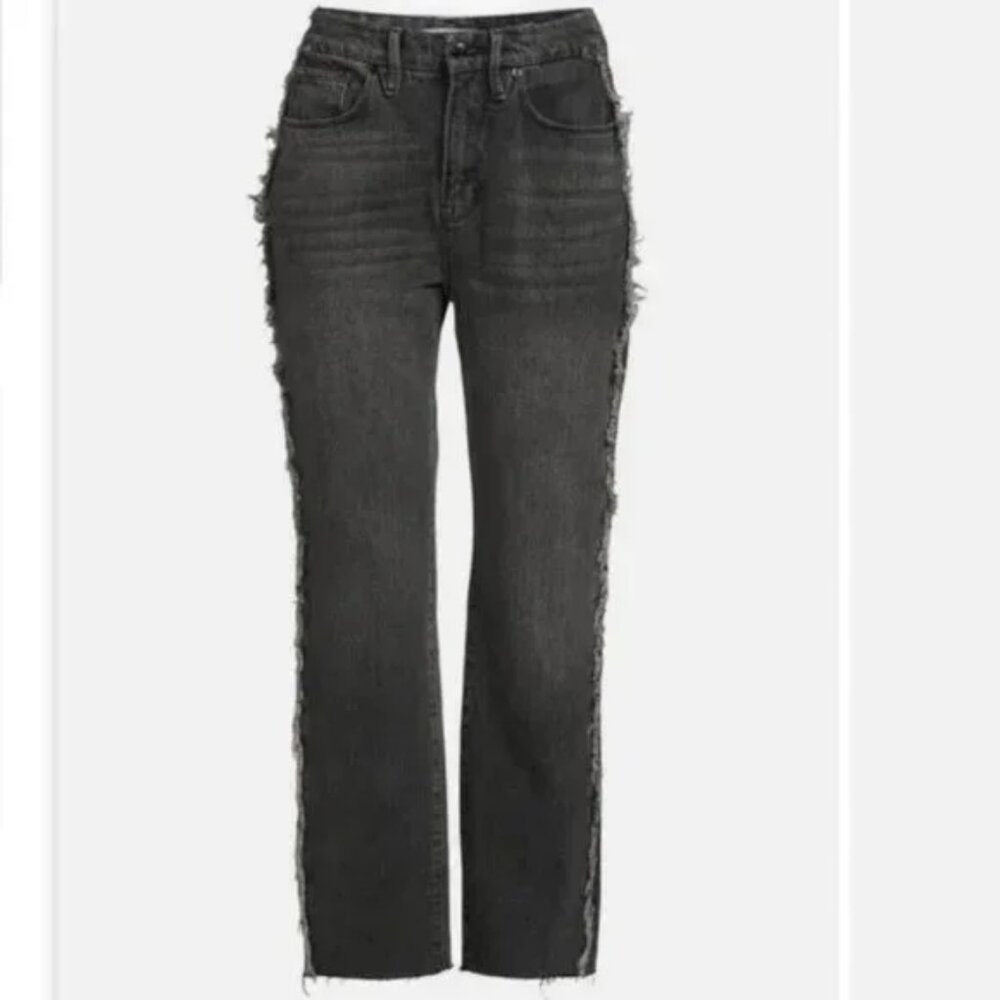 Good American "Good Boy" outseam fray Jeans